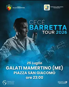 CECÉ BARRETTA TOUR 2026 A GALATI MAMERTINO! — foto 1
