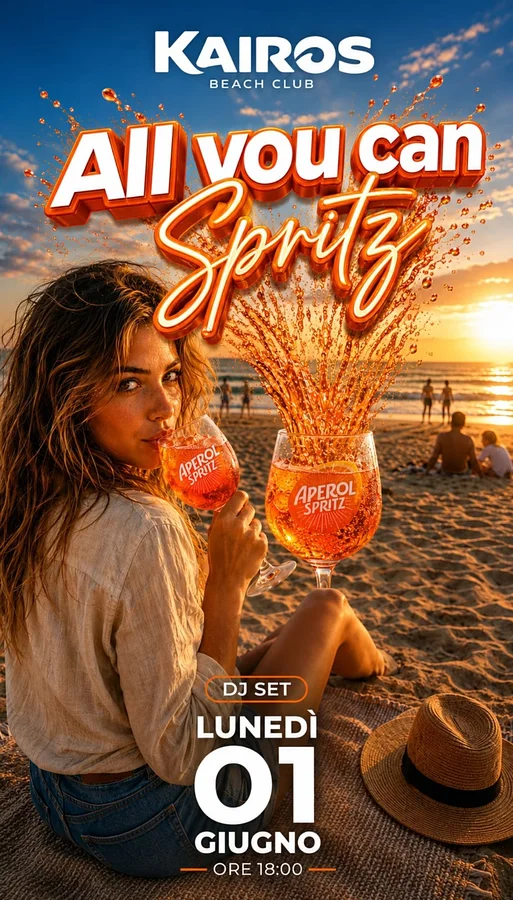 All You Can Spritz al Kairos Beach Club · Ttattà Go