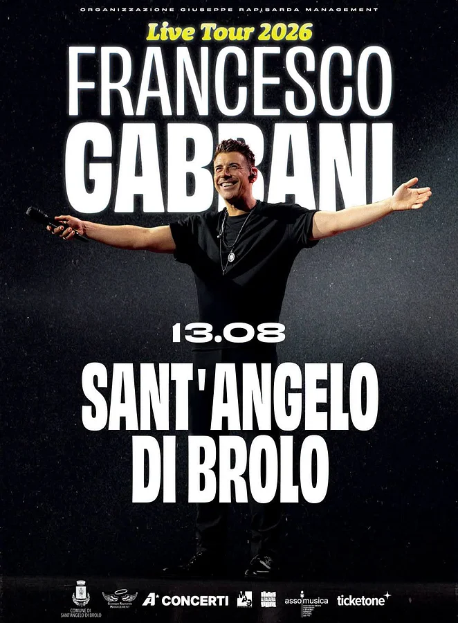 Francesco Gabbani in concerto a Sant'Angelo di Brolo · Ttattà Go