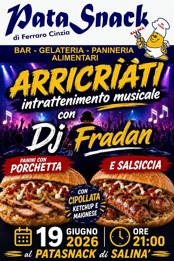 "Arricriati" al Pata Snack: Musica e Gusto! · Ttattà Go
