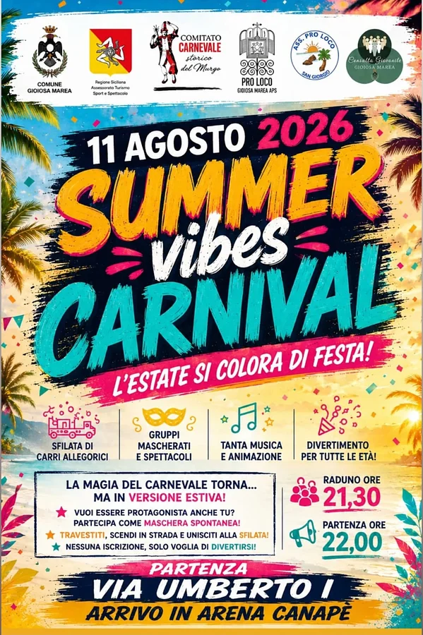 "Carnevale Estivo" - Partenza Incrocio Via Lombardia e Via Umberto I Arrivo Arena Canapè · Ttattà Go