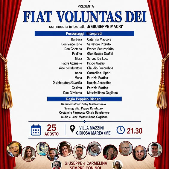 Commedia "Fiat voluntas dei" Compagnia teatrale "Il Sipario" di Patti · Ttattà Go
